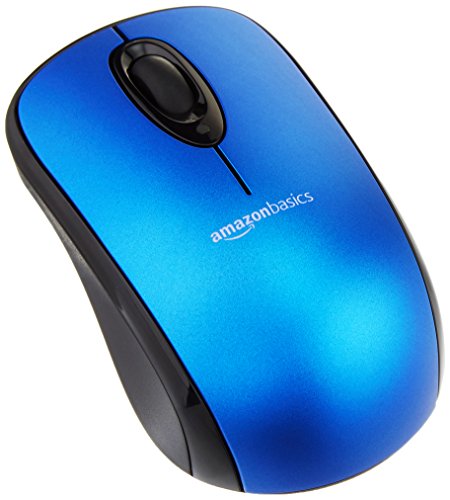 Product Cover AmazonBasics Wireless Computer Mouse with Nano Receiver - Blue