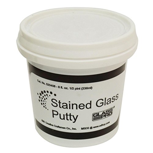 Product Cover Glass Pro Stained Glass Lead Cement Putty Black 1/2 PINT (1 LB) Ready to Use
