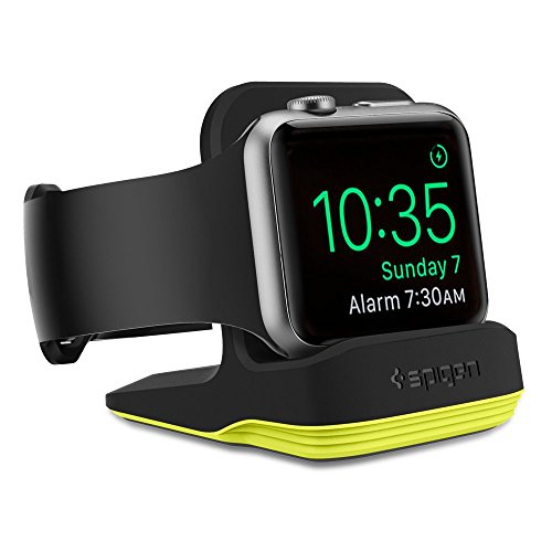 Product Cover Spigen S350 Designed for Apple Watch Stand with Night Stand Mode for Series 5 / Series 4 / Series 3/ 2 / 1 / 44mm / 42mm / 40mm / 38mm, Patent Pending - Volt Black