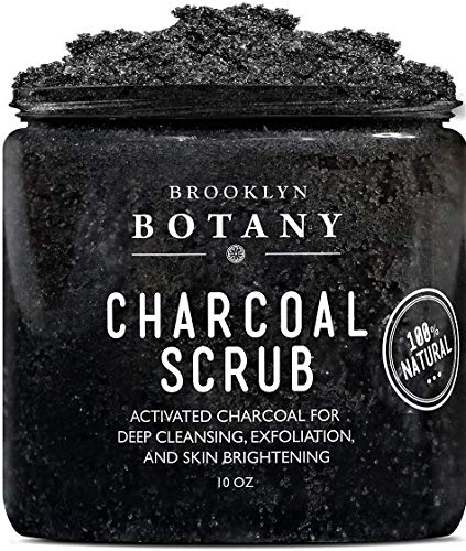 Product Cover Activated Charcoal Scrub 10 oz - For Deep Cleansing & Exfoliation - Pore Minimizer & Reduces Wrinkles, Acne Scars, Blackhead Remover & Anti Cellulite Treatment - Great Body Scrub & Facial Cleanser