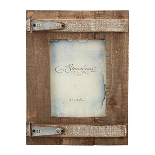 Product Cover Stonebriar Rustic Natural Wood Picture Frame, Easel Back for Desktop or Table Top Display