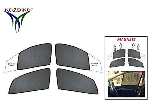 Product Cover Kozdiko Half Magnetic car Curtains Sunshade for Tata Nexon Set of 4 Pcs