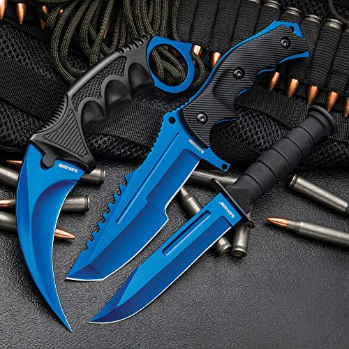 Product Cover Black Legion Atomic Blue Triple Set - Karambit/Huntsman/Military Knives