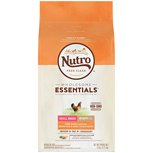 Product Cover NUTRO WHOLESOME ESSENTIALS Natural Small Breed Puppy Farm-Raised Chicken, Brown Rice & Sweet Potato Recipe 5 Pounds