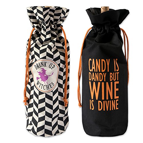 Product Cover DII 100% Cotton 6x14x4 Wine Halloween Holiday Set/2-All, Hallows Eve Bags