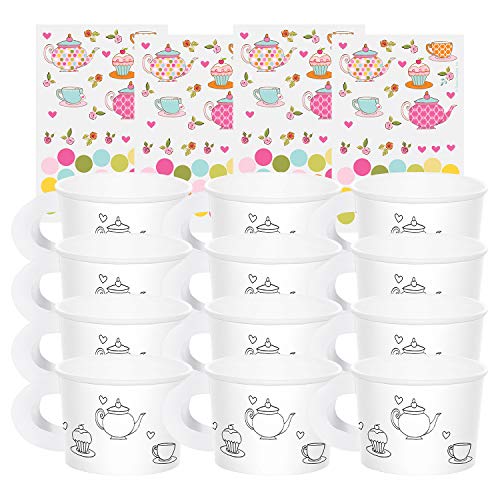 Product Cover Tea Time Tea Party Decorate Your Own Favor Cups (Value 2-Pack: 12 ct)