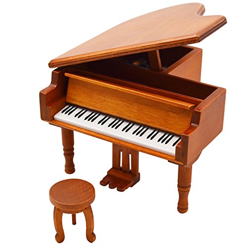 Product Cover Sound harbor Piano Model Music Box for Music Lover (OrangeRed-Piano)