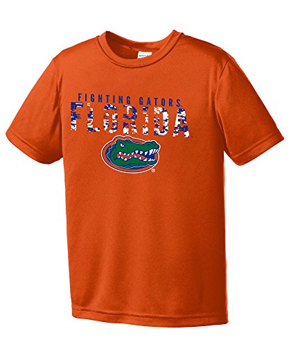 Product Cover NCAA Youth Boys Digital Camo Mascot Short Sleeve Polyester Competitor T-Shirt, Florida Gators, Orange - Youth Large