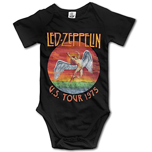 Product Cover U.s. Tour 1975 Rock Led Zeppelin Cute Baby Onesies Bodysuit