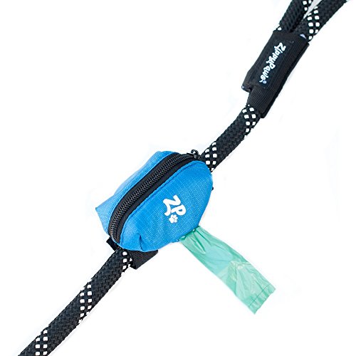 Product Cover ZippyPaws - Adventure Leash Bag, Dog Poop Bag Holder Leash Attachment - Glacier Blue