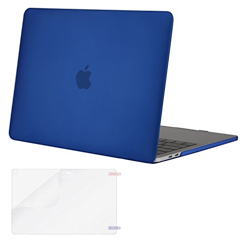 Product Cover MOSISO MacBook Pro 13 inch Case 2019 2018 2017 2016 Release A2159 A1989 A1706 A1708, Plastic Hard Shell Cover & Screen Protector Compatible with MacBook Pro 13 with/Without Touch Bar, Royal Blue