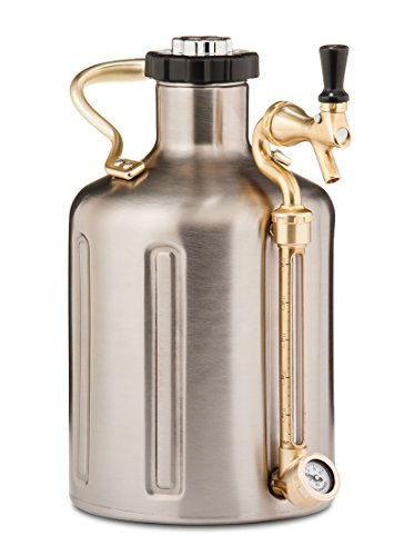 Product Cover GrowlerWerks uKeg Carbonated Growler, 128 oz, Stainless Steel