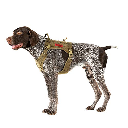 Product Cover OneTigris Tactical Dog Harness - Fire Watcher Comfortable Patrol K9 Vest (Coyote Brown, Medium)