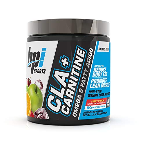 Product Cover BPI Sports CLA + Carnitine - Conjugated Linoleic Acid - Weight Loss Formula - Metabolism, Performance, Lean Muscle - Caffeine Free - For Men & Women - Fruit Punch - 50 servings - 12.34 oz