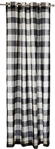 Product Cover Lorraine Home Fashions 09570-84-00146 BLACK Courtyard Grommet Window Curtain Panel, Black, 53