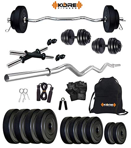 Product Cover Kore K-PVC 20kg Combo 3 Leather Home Gym and Fitness Kit