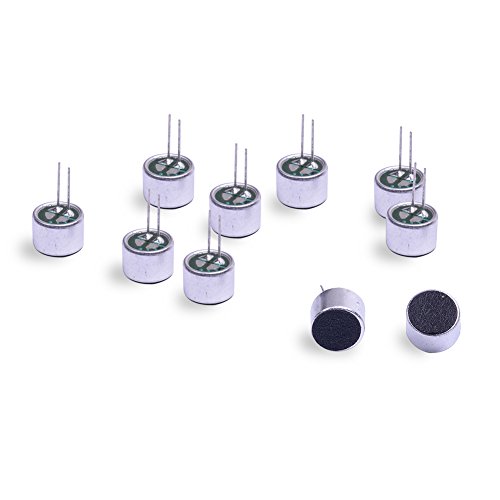 Product Cover Cylewet 10Pcs Cylindrical Electret Condenser Microphone Pickup with 2 Pins 9×7mm for Arduino (Pack of 10) CYT1013