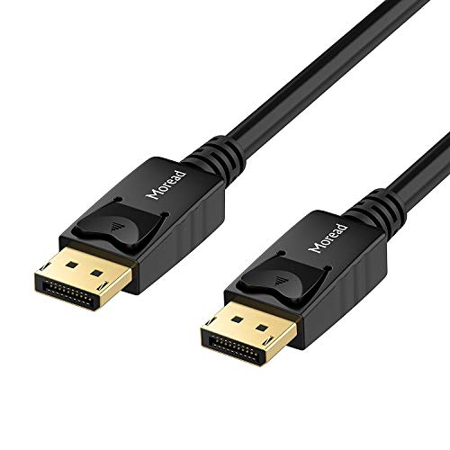 Product Cover Moread DisplayPort to DisplayPort Cable, 6 Feet, Gold-Plated Display Port Cable (4K@60Hz, 1440p@144Hz) DP Cable Compatible with Computer, Desktop, Laptop, PC, Monitor, Projector - Black