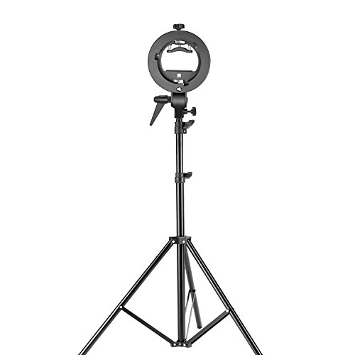 Product Cover Neewer Studio Photography S-Type Speedlite Bracket Holder with Bowens Mount and 75 inches/190 Centimeters Adjustable Light Stand for Flash Snoot Softbox Beauty Dish Reflector Umbrella