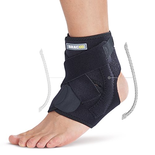 Product Cover Bracoo Ankle Brace, Dual Spring Stabilizers, Open-Heel, Adjustable Support - Dynamic Splint Flexion Resistance, Joint Stress Reduction & Rehabilitation, FP30, L/XL