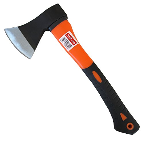 Product Cover TABOR TOOLS Chopping Axe, Hand Axe, Camp Hatchet for Splitting Kindling and Chopping Branches, with Strong Fiberglass Handle and Anti-Slip Grip. J60A. (Chopping Hatchet, 12