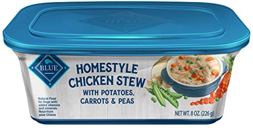 Product Cover Blue Buffalo Homestyle Chicken Stew Natural Adult Wet Dog Food Tub, Chicken with Potatoes, Carrots & Peas 8-oz. (Pack of 8)