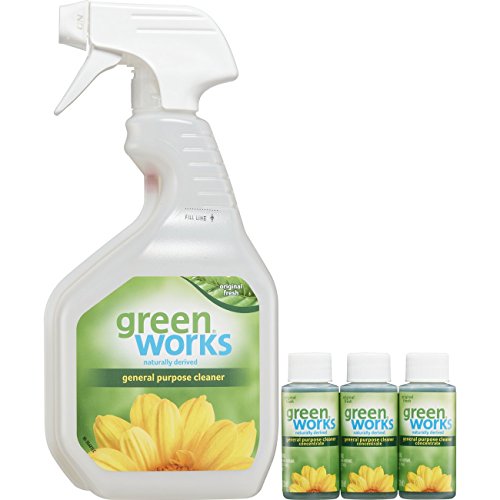Product Cover Green Works All-Purpose Cleaner Concentrate Value Pack, Cleaning Spray - Spray Bottle + Three 1 Ounce Concentrates