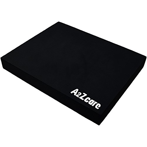 Product Cover A2ZCARE Premium Quality Balance Pad - Super Soft Pad Provides A Non-Slip Textured Surface (Guideline Included) (Balck (Large))