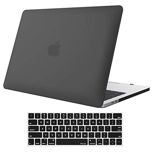 Product Cover ProCase MacBook Pro 13 Case 2019 2018 2017 2016 Release A2159 A1989 A1706 A1708, Hard Case Shell Cover and Keyboard Skin Cover for Apple MacBook Pro 13 Inch with/Without Touch Bar and Touch ID -Black