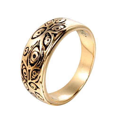 Product Cover PMTIER Men's Vintage Stainless Steel Engraved Eye of God Ring Silver Tone