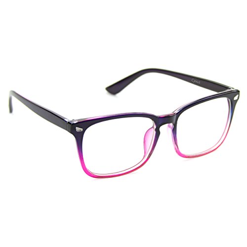 Product Cover Cyxus Blue Light Filter Computer Glasses for Blocking UV Headache [Anti Eye Eyestrain] Transparent Lens Gaming Glasses, Unisex (Men/Women) (8082T47, Gradient Pink)