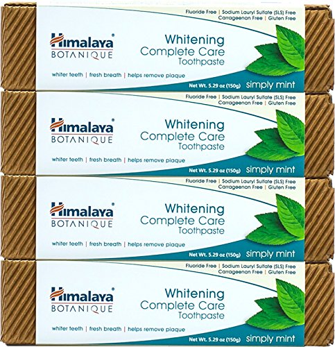 Product Cover Himalaya Whitening Toothpaste 5.29 oz/150 gm (4 Pack), Natural, Fluoride-Free & SLS-Free (WHITENING MINT)