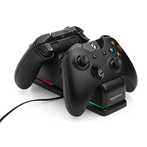 Product Cover AmazonBasics Dual Charging Station for Xbox One, Xbox One Standard, And Xbox One Elite Controllers - Black