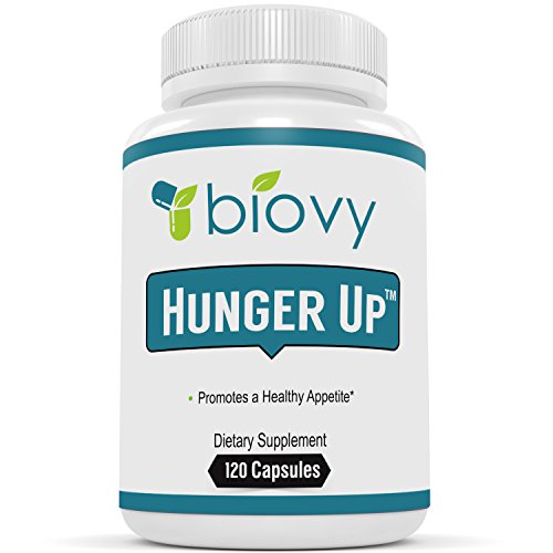 Product Cover HungerUpTM - Appetite Stimulant by BiovyTM (with No Artificial Fillers) - Effective Weight Gain Pills with Fenugreek Extract to Increase Appetite and Gain Weight