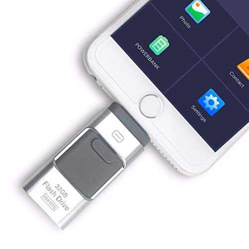 Product Cover 128 GB New USB i-Flash Drive Device Memory Stick OTG For iPhone iPod IOS Android (silver)