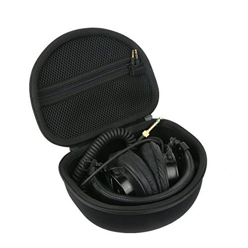 Product Cover Khanka Hard Headphone Case Travel Bag for Audio-Technica ATH M50 M40X M50X M30x M50xMG Professional Studio Monitor Headphones Headset Headphone (black1)