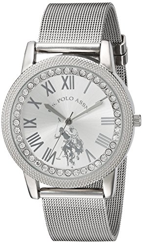 Product Cover U.S. Polo Assn. Women's Analog-Quartz Watch with Alloy Strap, Silver, 18 (Model: USC40109)