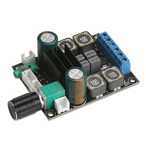 Product Cover Amplifier Board, DROK TPA3116 HiFi Dual-Channel Stereo Audio Amplifier Subwoofer DC 10-25V Digital 2.0 Amp Module 25W+25W Output with Volume Knob
