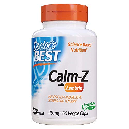 Product Cover Doctor's Best Calm with Zembrin, Calm, Stress & Mood Support, 25mg Veggie Caps, 60Count