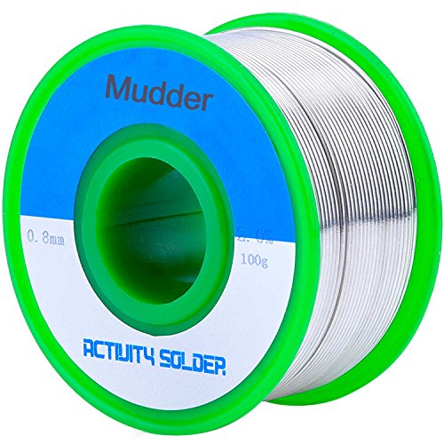 Product Cover Mudder Lead Free Solder Wire Sn99 Ag0.3 Cu0.7 with Rosin Core for Electrical Soldering 100g (0.8 mm)