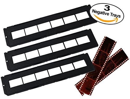 Product Cover Negative Trays Set of 3 - Fits most zonoz, Wolverine Data, Jumbl, Magnasonic, Digitnow, SainSonic & ClearClick 35mm Slide & Negative Scanners