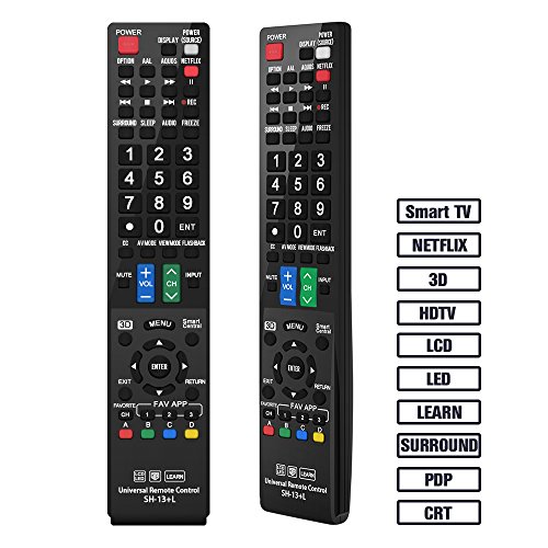 Product Cover Gvirtue Universal Remote Control Compatible Replacement for Sharp AQUOS Smart TV/ HDTV/ 3D/ LCD/ LED, GB004WJSA GA935WJSA GB004WJSA GJ221-C GB118WJSA