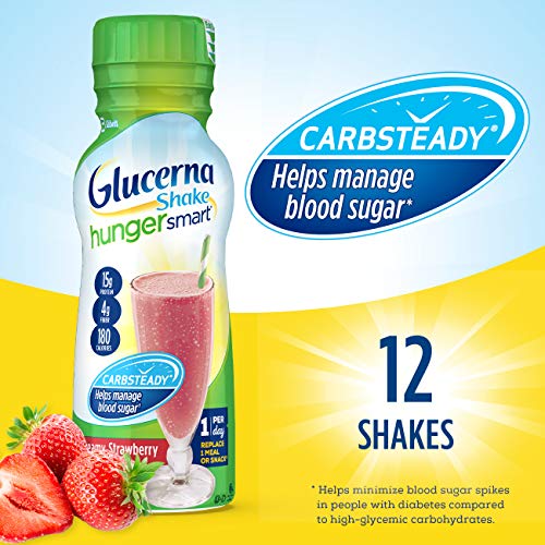 Product Cover Glucerna Hunger Smart, Diabetes Nutritional Shake, to Help Manage Blood Sugar, Creamy Strawberry, 10 fl oz, 12 Count