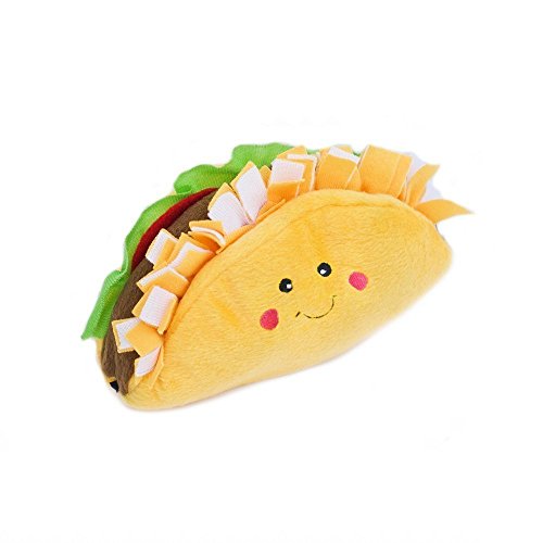 Product Cover ZippyPaws - NomNomz Plush Squeaker Dog Toy for The Foodie Pup - Taco