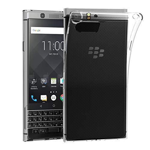 Product Cover BlackBerry KEYone Case, AVIDET Shock-Absorption, Anti-Scratch Soft Gel TPU Silicone Case Cover for BlackBerry KEYone (Transparent)