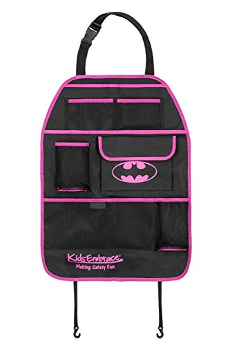 Product Cover KidsEmbrace Batman Back Seat Organizer, DC Comics Batgirl Deluxe 6 Pockets, Pink