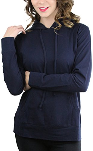 Product Cover ToBeInStyle Women's Thin Fabric Long Sleeve Drawstring Hooded Sweatshirt