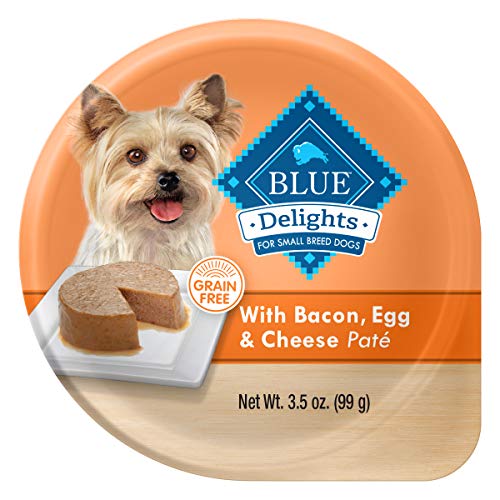 Product Cover Blue Buffalo Divine Delights Natural Adult Small Breed Wet Dog Food Cup, Bacon, Egg & Cheese Breakfast Bites 3.5-oz (Pack of 12)