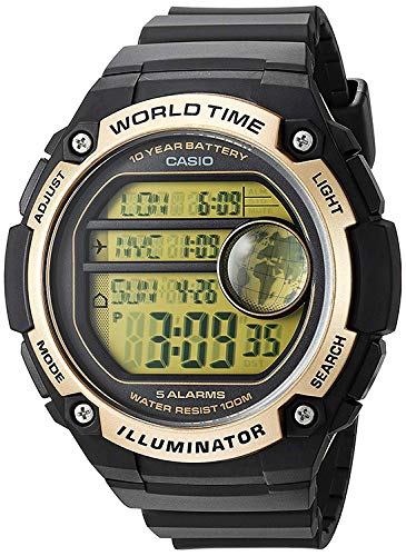 Product Cover Casio Men's 'Classic' Quartz Resin Casual Watch, Color:Black (Model: AE-3000W-9AVCF)
