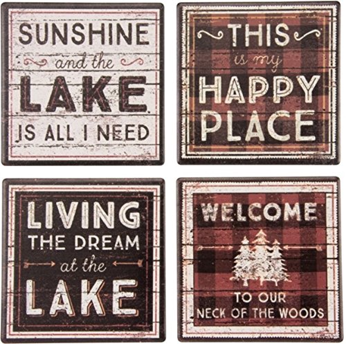 Product Cover Primitives by Kathy Absorbent Stone Coaster Set, Lake